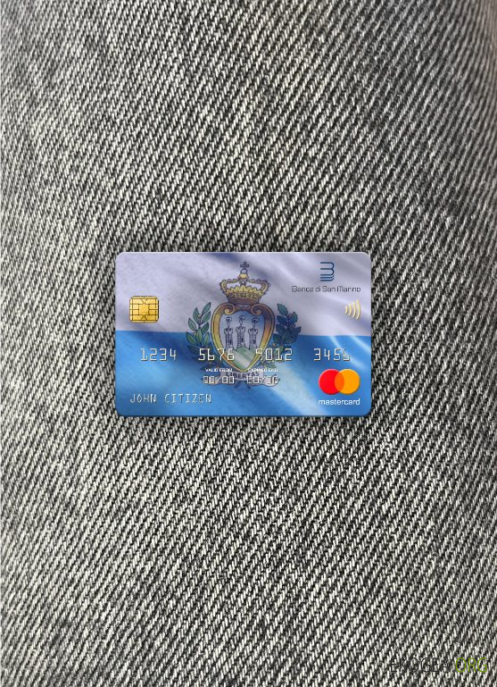 Saint , Marin Banca di San Marino banque mastercard photolook avant